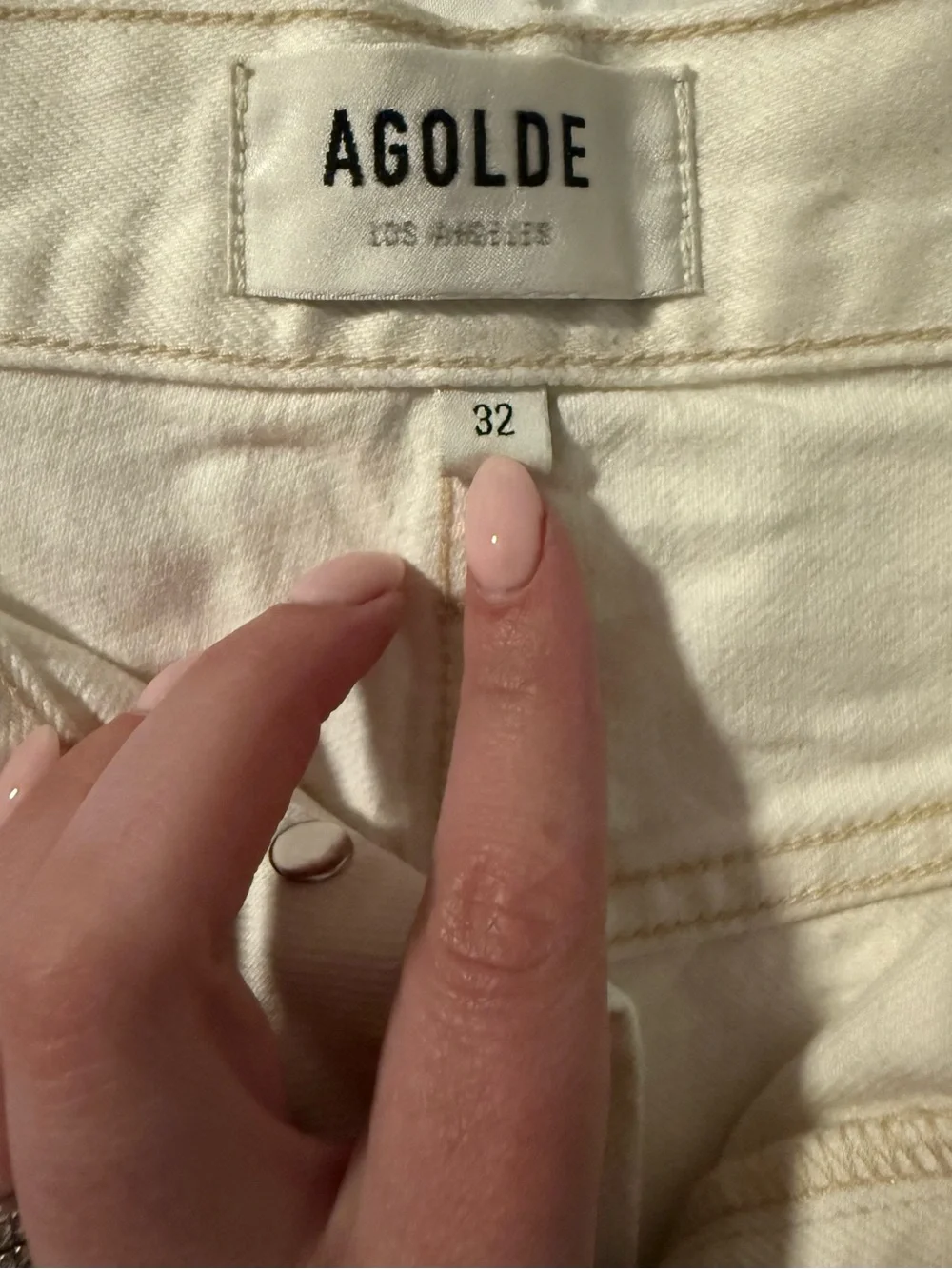 Lot of 3 Agolde Parker Long Black, Cream & Light Blue Cutoff Jean Shorts Size 32